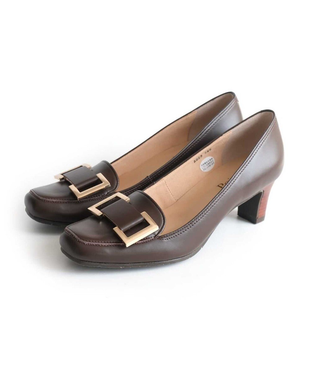 Pointer 日本製 本革バックルパンプス 