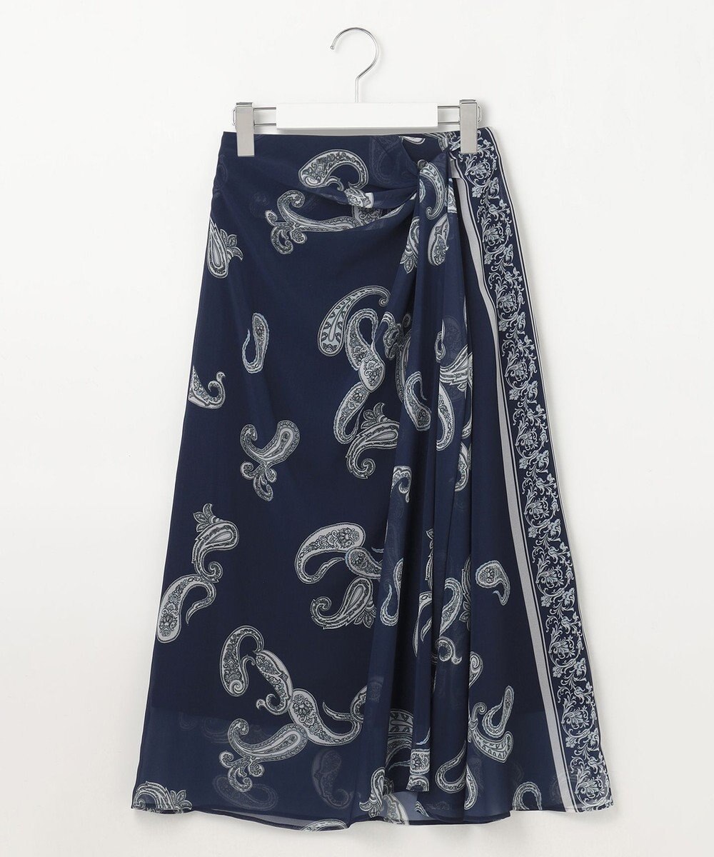 23区 【洗える】Ratti ペイズリーシフォン スカート 