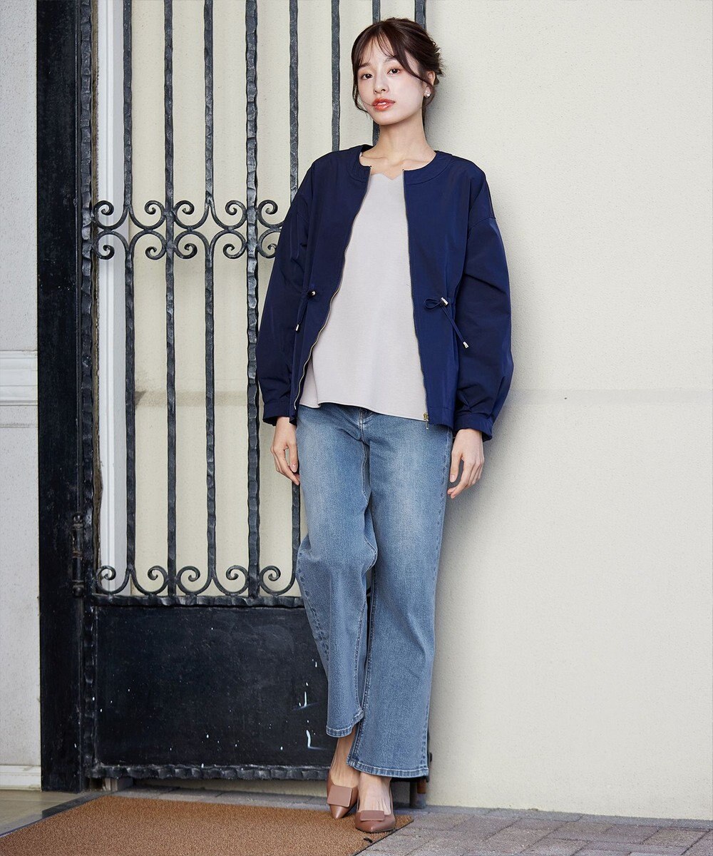 Tiaclasse 【洗える】【ふわもち美すふれ】スカラップカットソー 