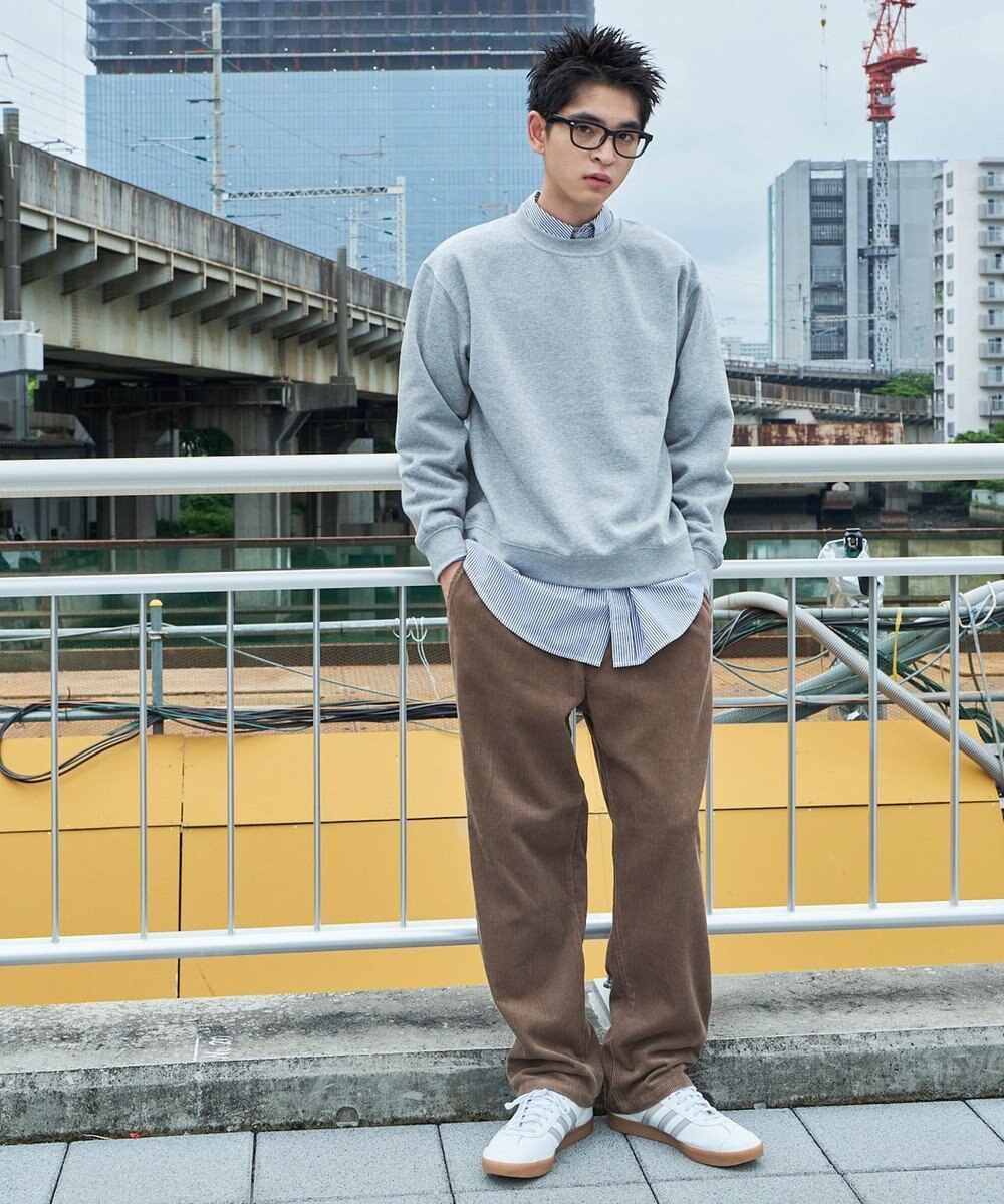 WEGO 【ウエストゴム/ユニセックス着用ITEM】コーデュロイイージーストレートパンツ 