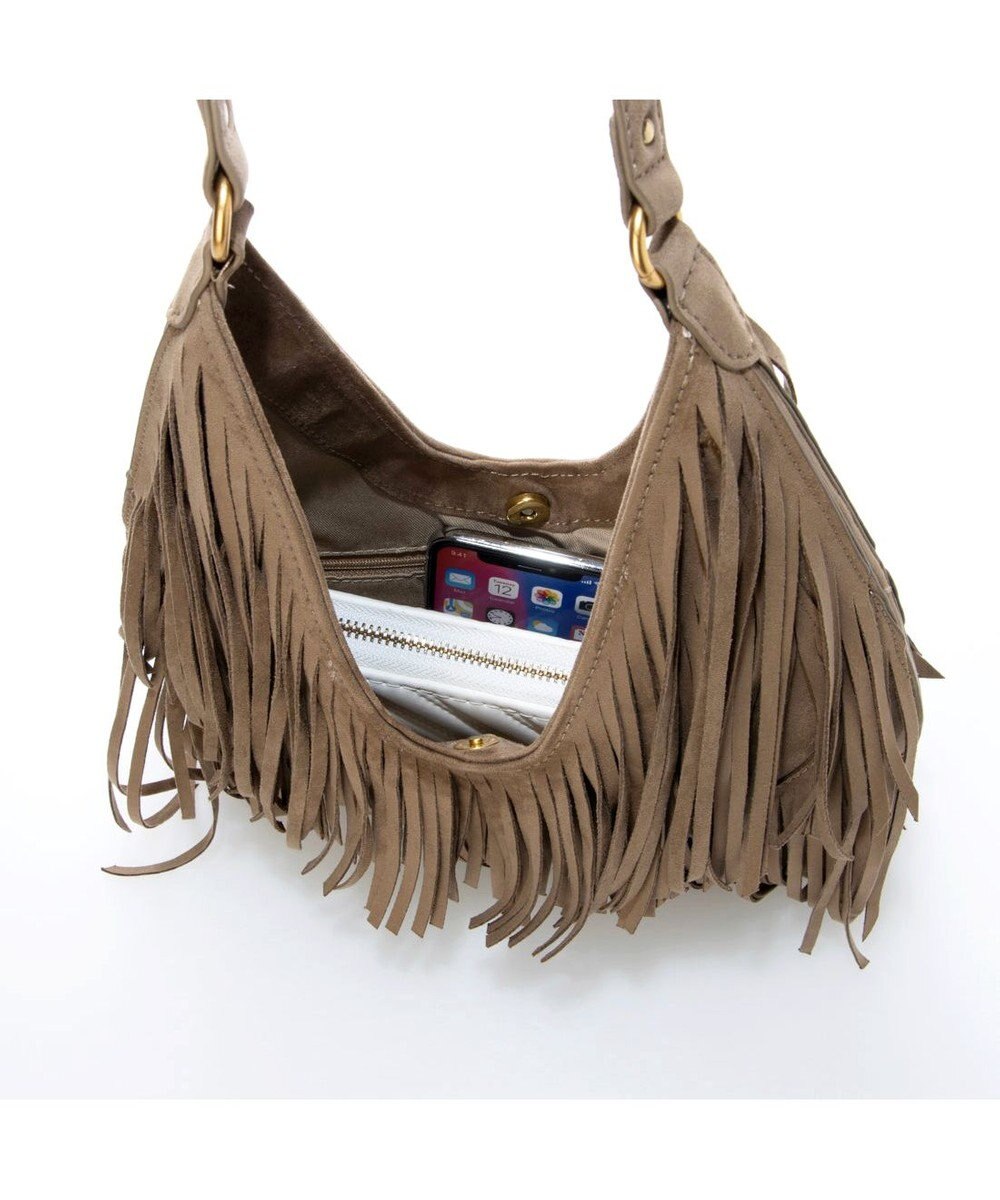 UNBILLION カシュカシュ cachecache / スエードフリンジセミショルダー 