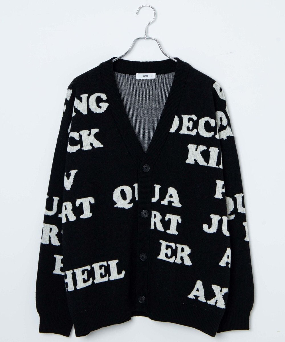 WEGO オーバーフィットロゴカーディガン 