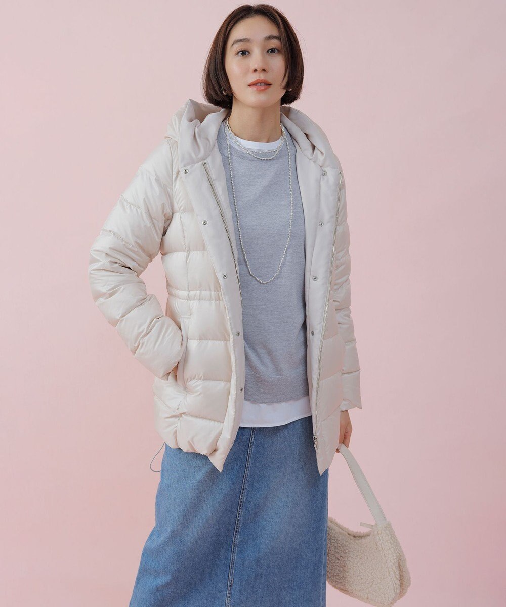 23区 【洗える】シレータフタ ショート ダウンコート 