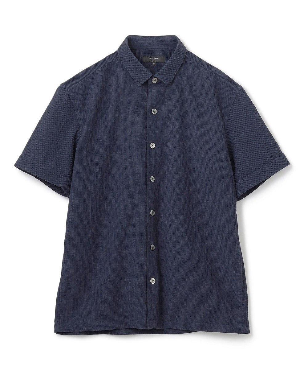 JOSEPH HOMME 新素材【通気性/洗える/ストレッチ】トリコワッシャーストレッチ　レギュラーカラー半袖シャツ 