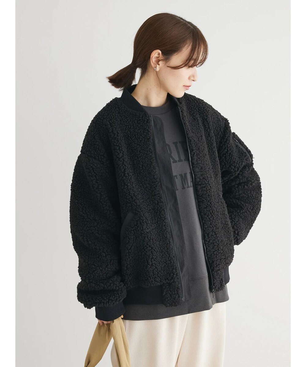 Green Parks ・Ｄｏｕｂｌｅ　Ｆｌａｇｓ　　ボアブルゾン 