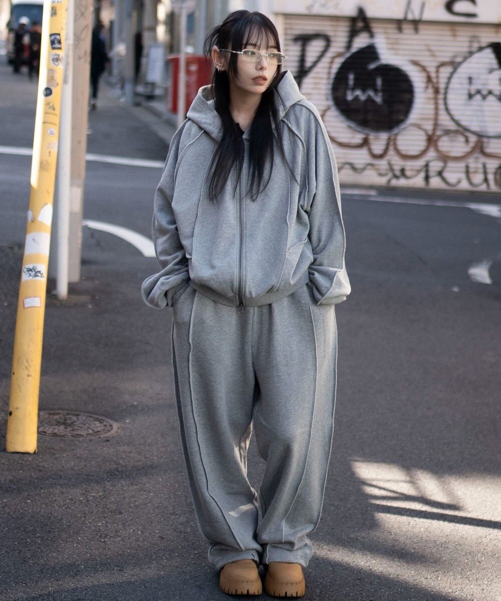 WEGO 【ユニセックス着用ITEM/MLサイズ展開】スウィッチングZIPパーカー 