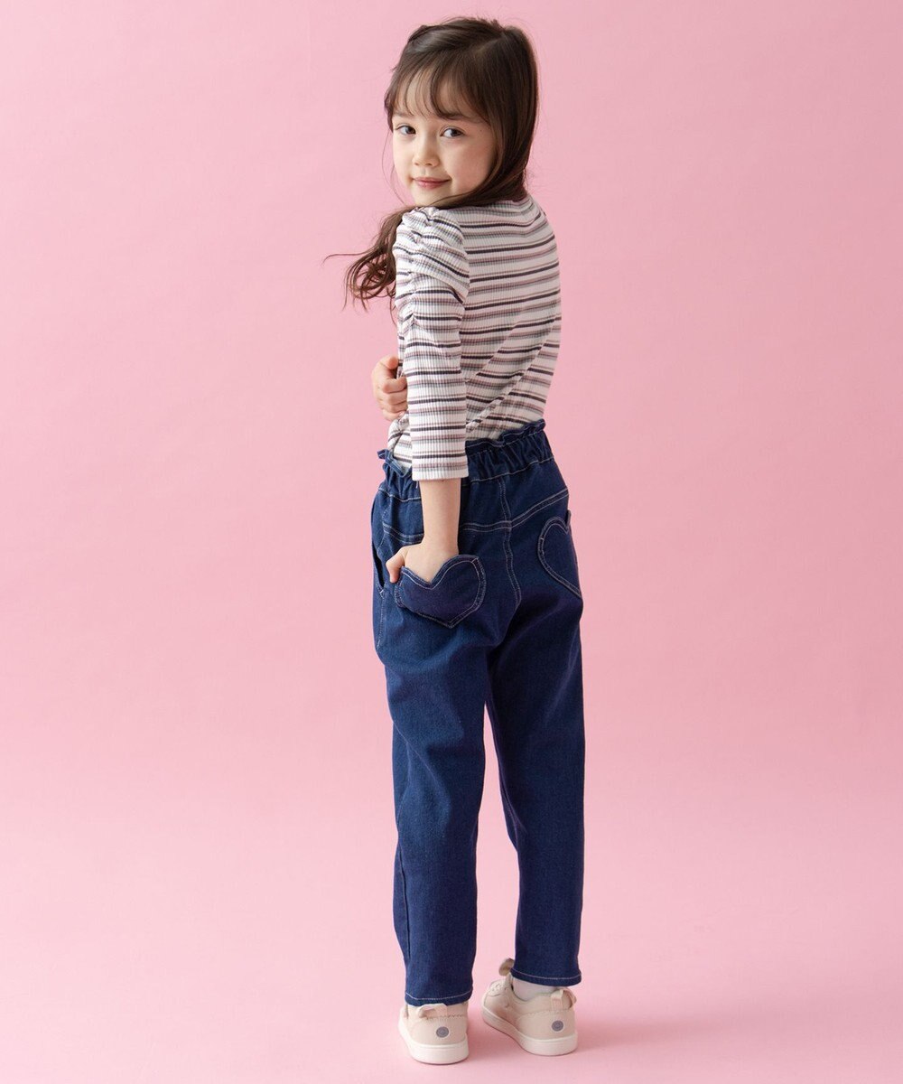 ANY KIDS 七分袖 テレコボーダー Tシャツ 