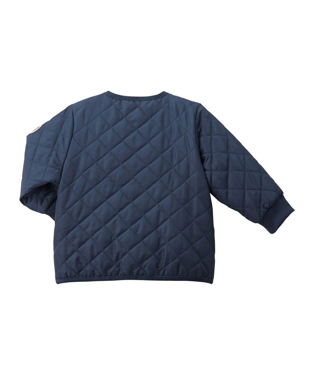 MIKI HOUSE HOT BISCUITS 【80-120cm】 抗菌・抗ウィルス ノーカラー キルティング 中綿ジャンパー 