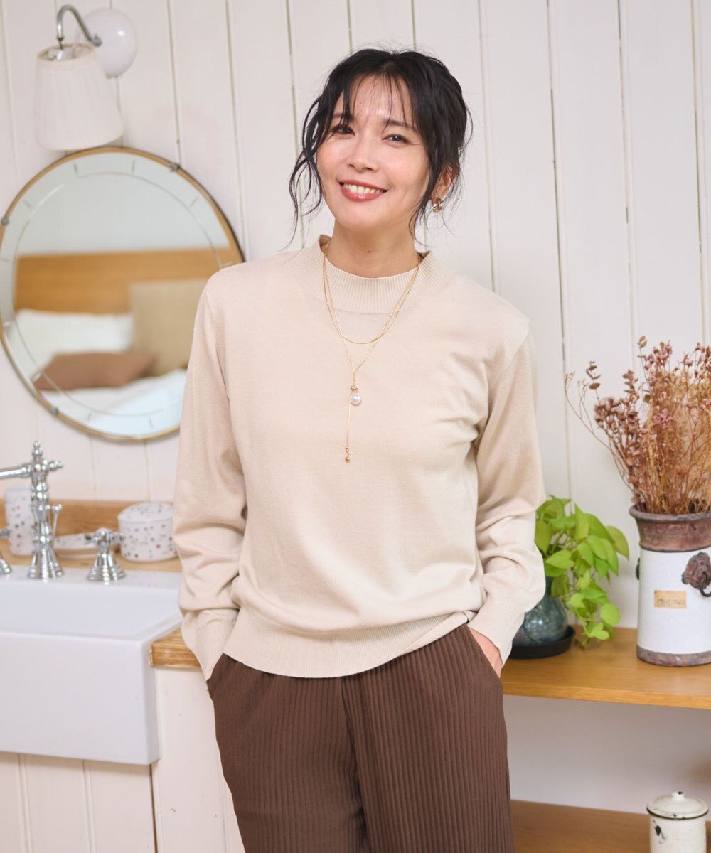 WEGO 【WEB限定/25年秋冬新作/洗濯OK/毛玉レス】ハイネックプルオーバー 