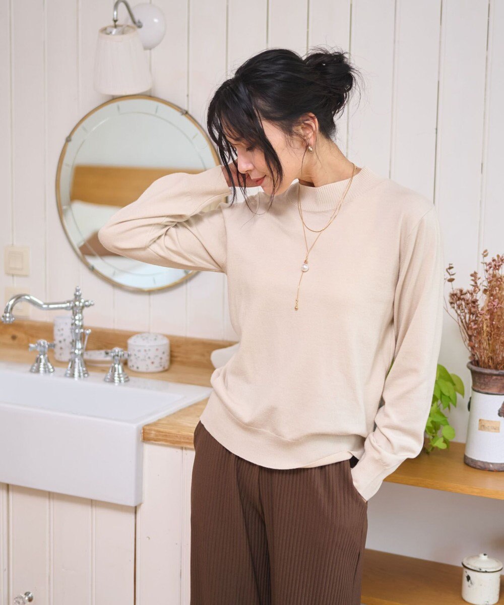 WEGO 【WEB限定/25年秋冬新作/洗濯OK/毛玉レス】ハイネックプルオーバー 