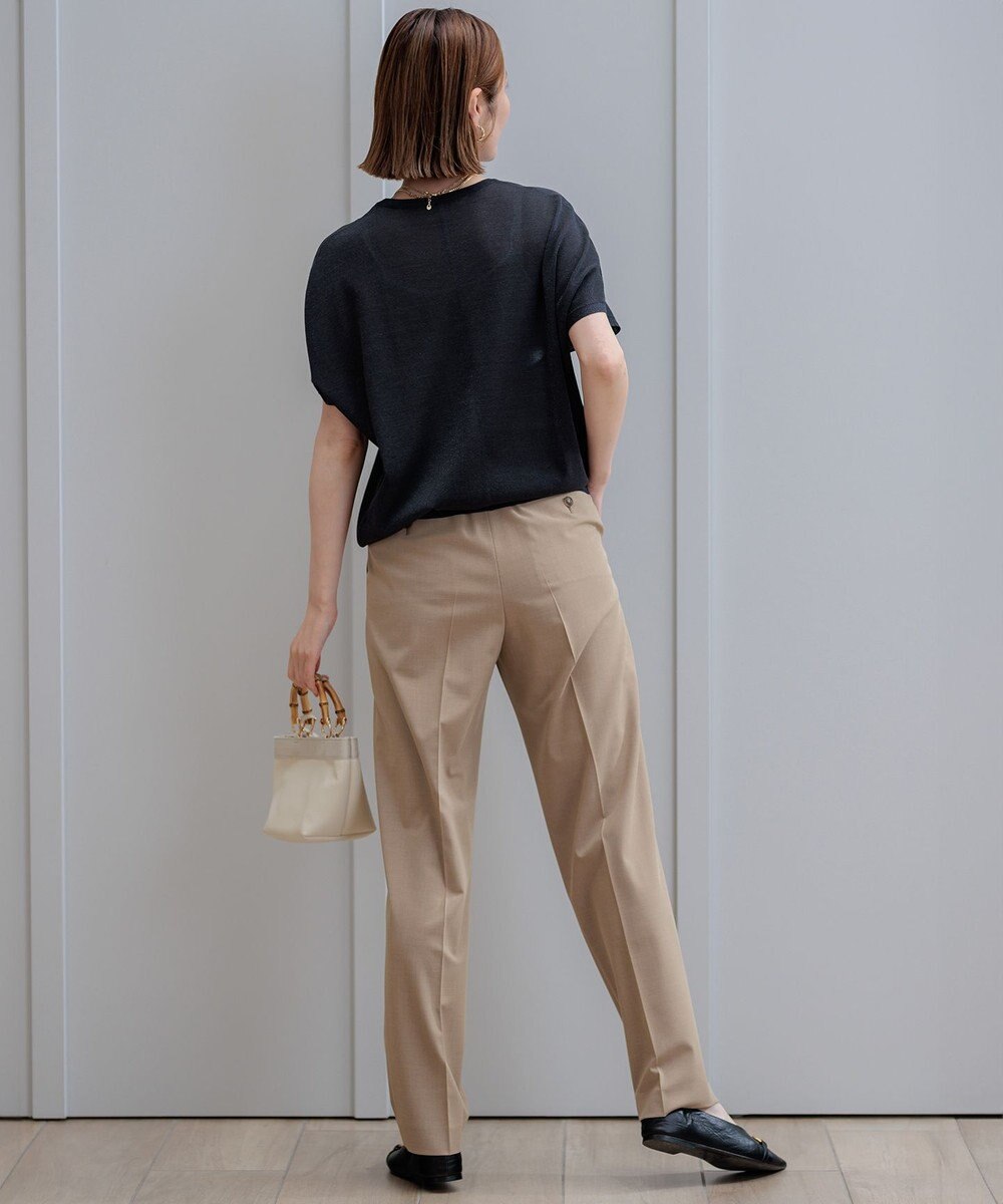 23区 L 【洗える】ドライ2WAYストレッチ テーパードパンツ 