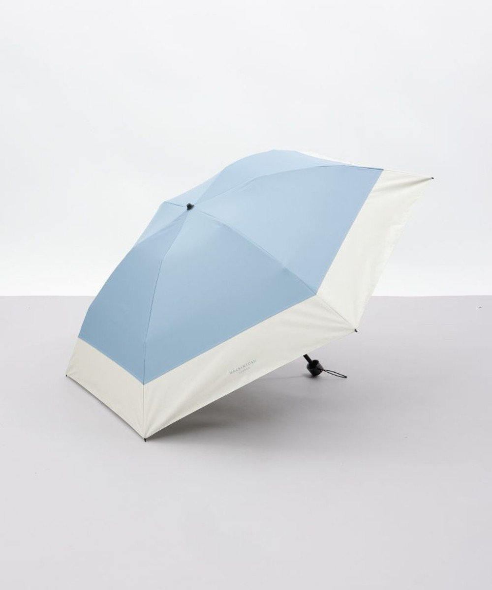 AURORA 【MACKINTOSH LONDON（マッキントッシュ ロンドン）】天然風バイカラー切継ぎ晴雨兼用パラソル（折りたたみ傘） 