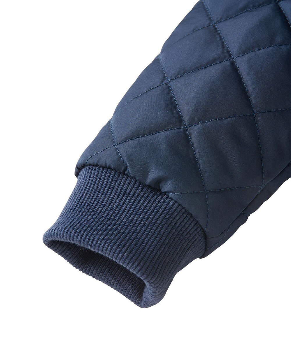 MIKI HOUSE HOT BISCUITS 【80-120cm】 抗菌・抗ウィルス ノーカラー キルティング 中綿ジャンパー 