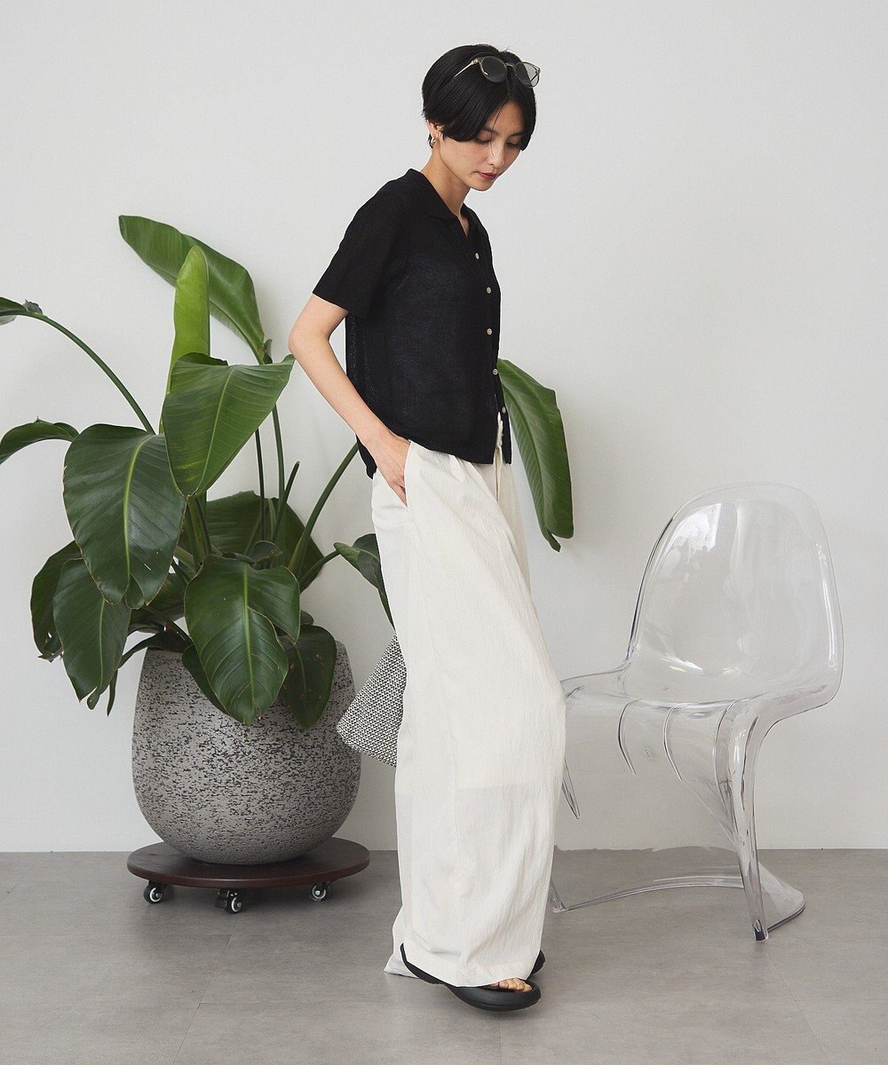 AMERICAN HOLIC 襟付きスキッパー半袖ニットポロ 