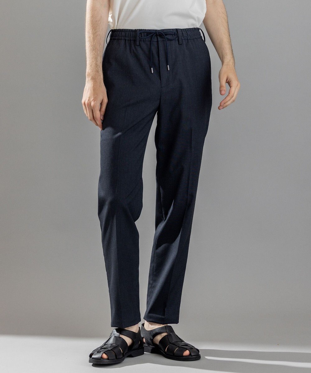 JOSEPH HOMME 【ストレッチ/ウエストゴム仕様】キャリーマンストレッチ ドロスト付ストレートパンツ / HOVE 