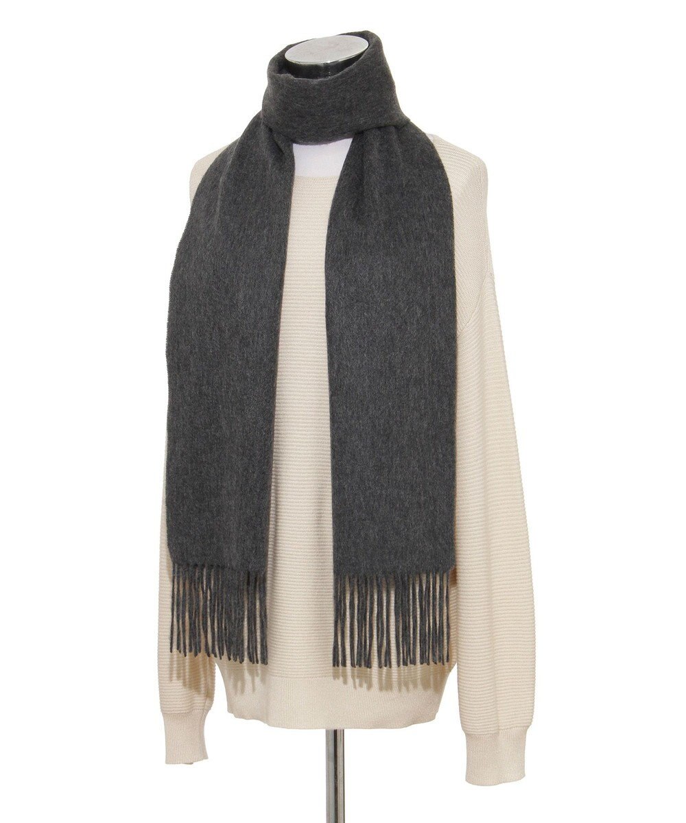 MOONBAT プラスムーンバット (+moonbat) カシミヤ100％無地マフラー 洗える 190㎝×30㎝ 