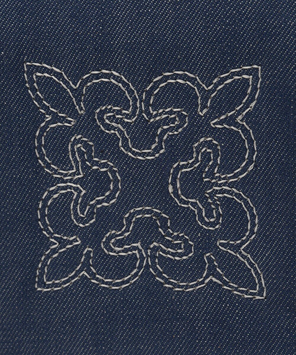 russet 【刺繍モノグラム】デニム2WAYトートバッグ(CE-1772) 