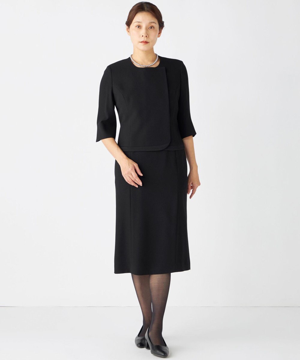 自由区 FORMAL 【高級トリアセテート素材】レベッカBSジョーゼット ジャケット+ワンピース 
