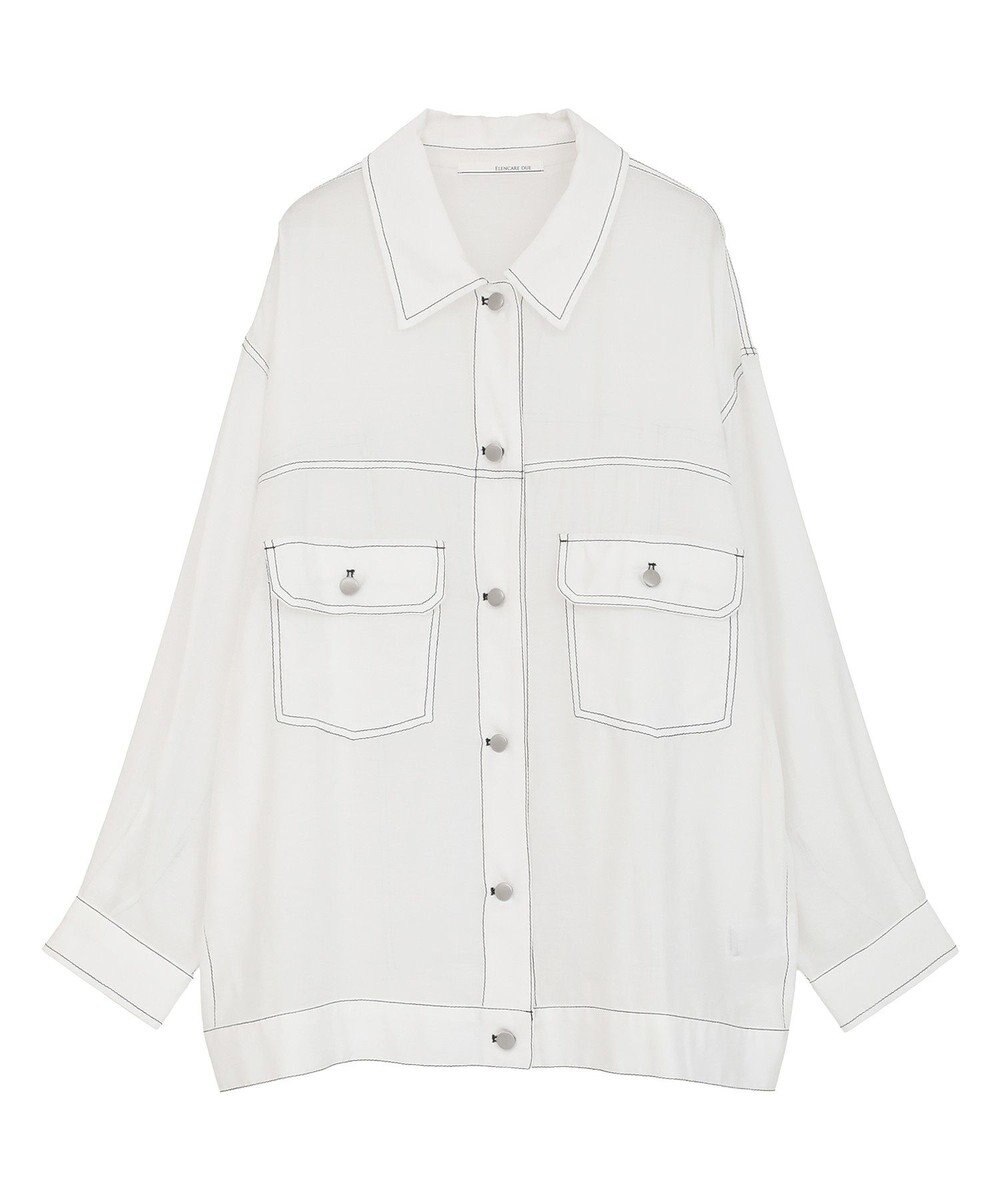 Green Parks ・ＥＬＥＮＣＡＲＥ　ＤＵＥ　カラーステッチシアーＧジャン 