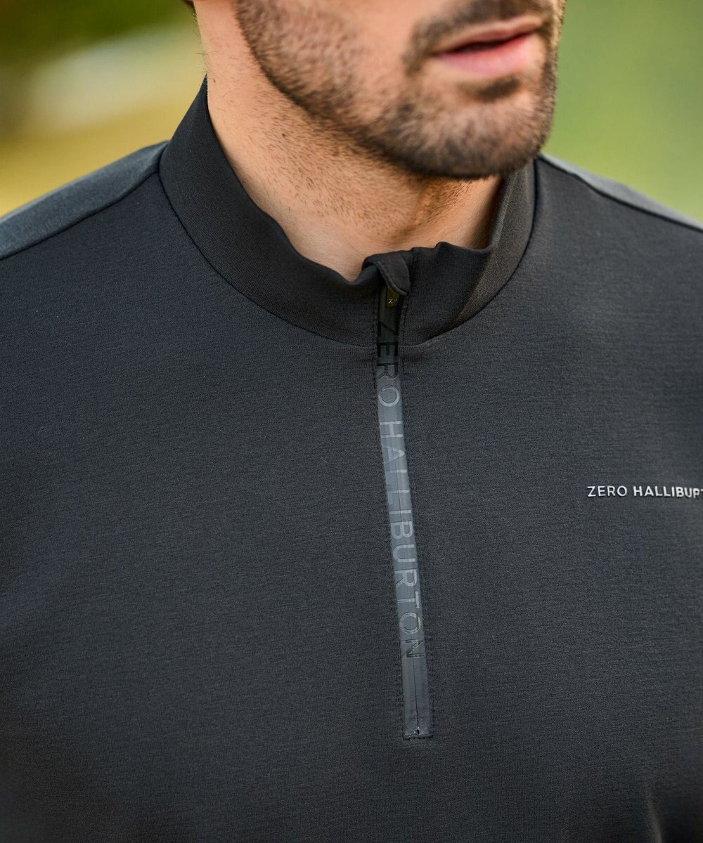 ZERO HALLIBURTON 【吸水速乾・UVケア】 着心地ジッパーモックネックTシャツ ZHG-M5S7b 82953 