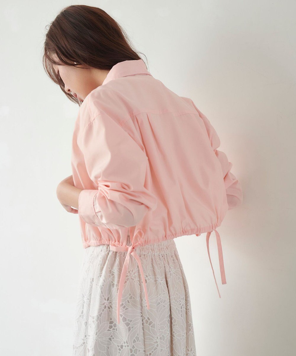 Feroux 【洗える】ショート丈ドロスト シャツ 