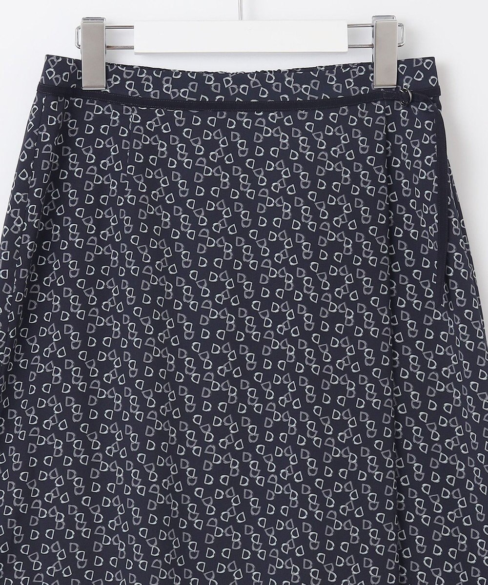 J.PRESS LADIES 【洗える】チェーンプリント マーメイド スカート 