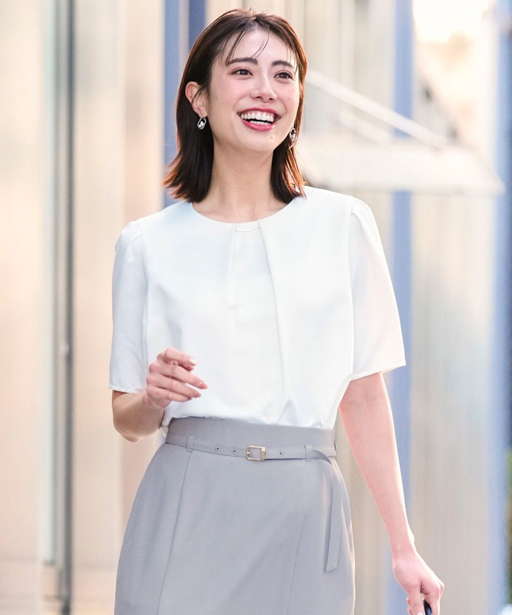 ANY SIS 【2WAY】サテン ブラウス 