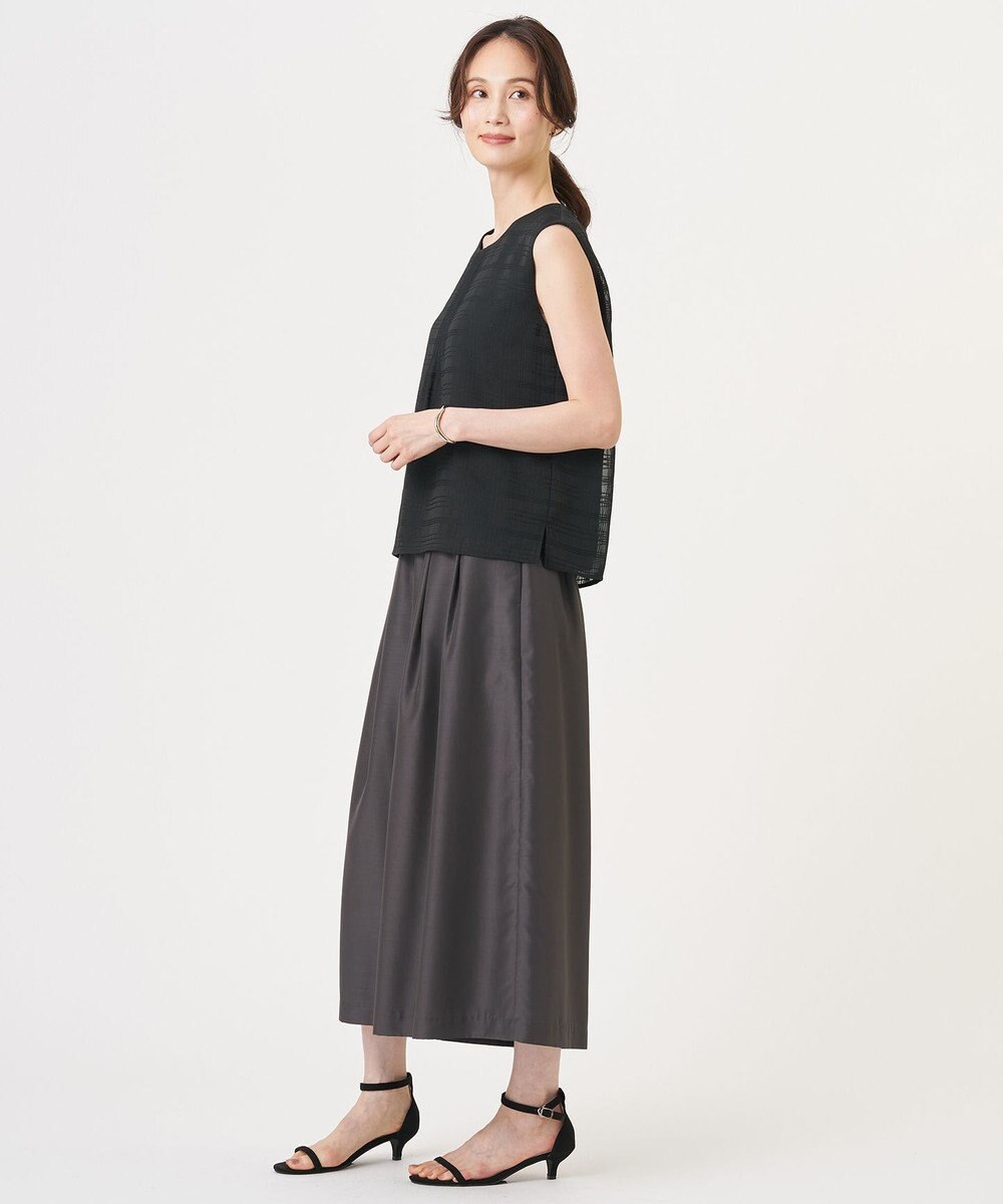 J.PRESS LADIES 【WEB限定】シアーチェック ノースリーブ カットソー 