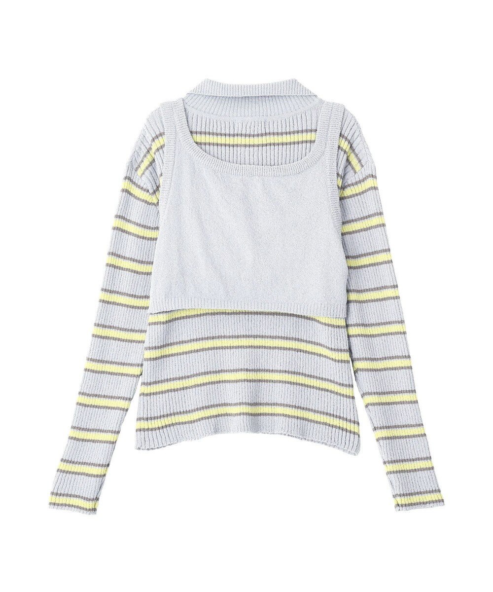 CRAFT STANDARD BOUTIQUE 2点セット/ベスト＋ハーフボタンリブニットトップ 