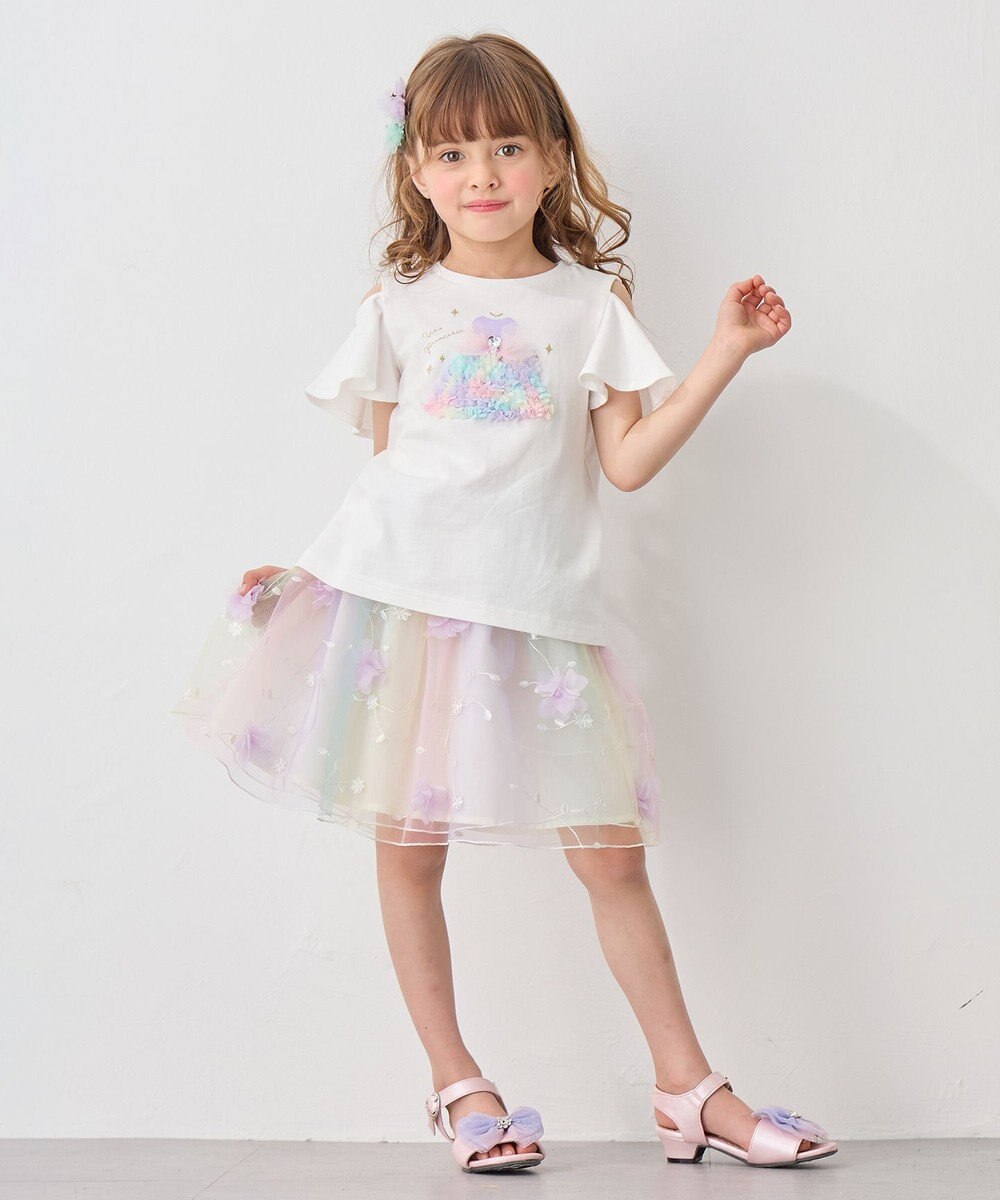 ANY KIDS 接触冷感 しろくま オフショルダー Tシャツ 