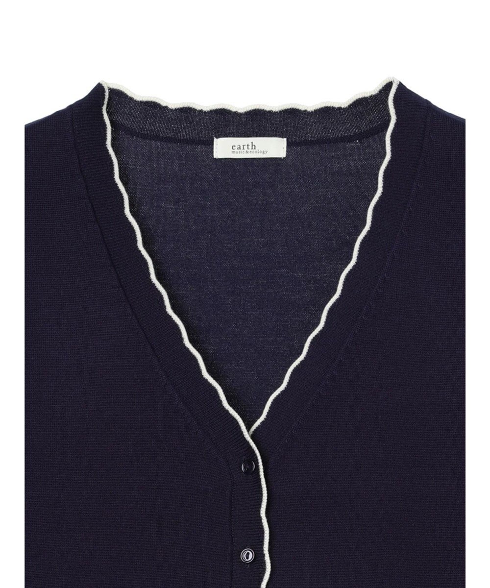 earth music&ecology ちびスカラップカーディガン 