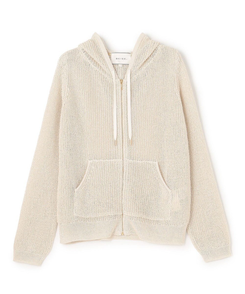 BEIGE， OPTICAL / フードカーディガン 