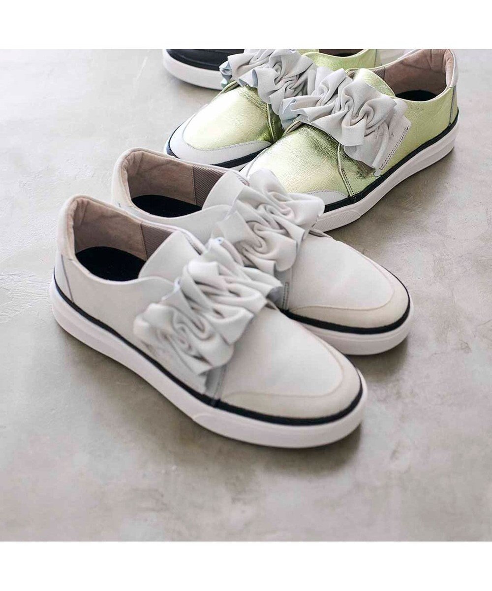 MODE ET JACOMO <D'ICI>フリルベルクロスニーカー 