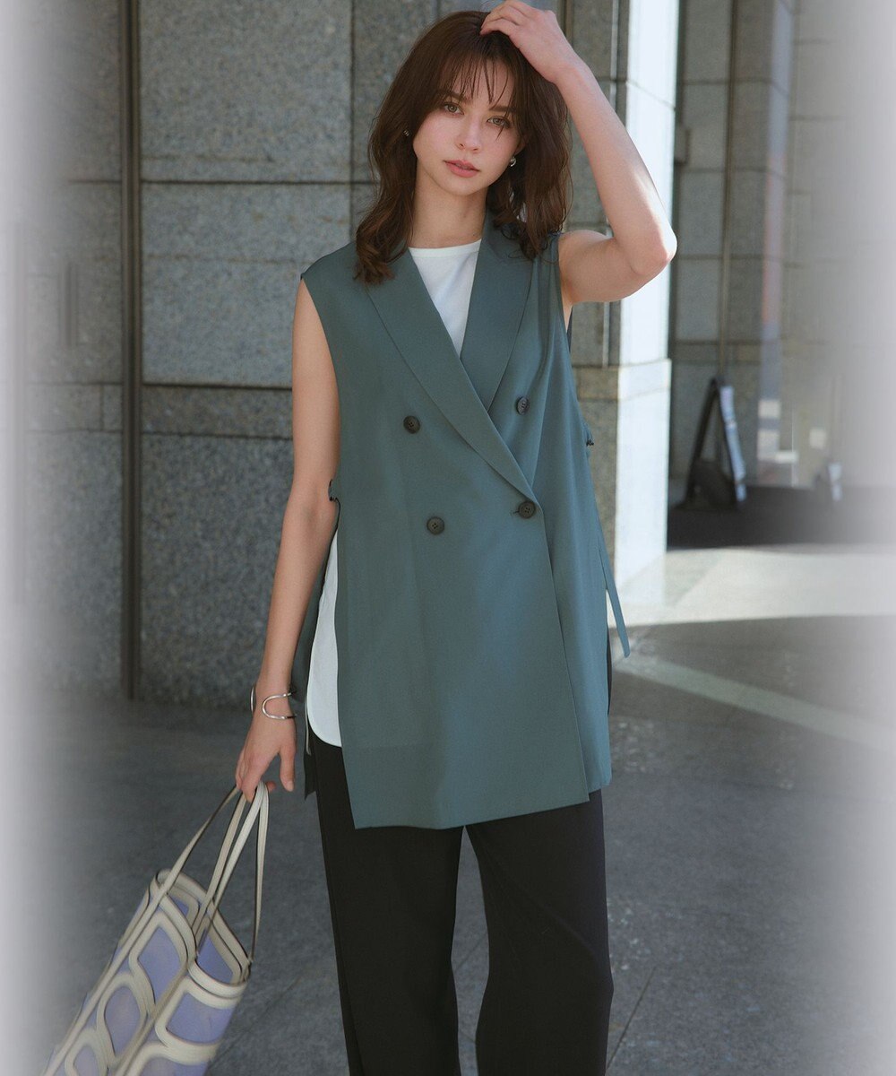 23区 L 【WEB限定/洗える】2WAYストレッチツイル ワイドパンツ 