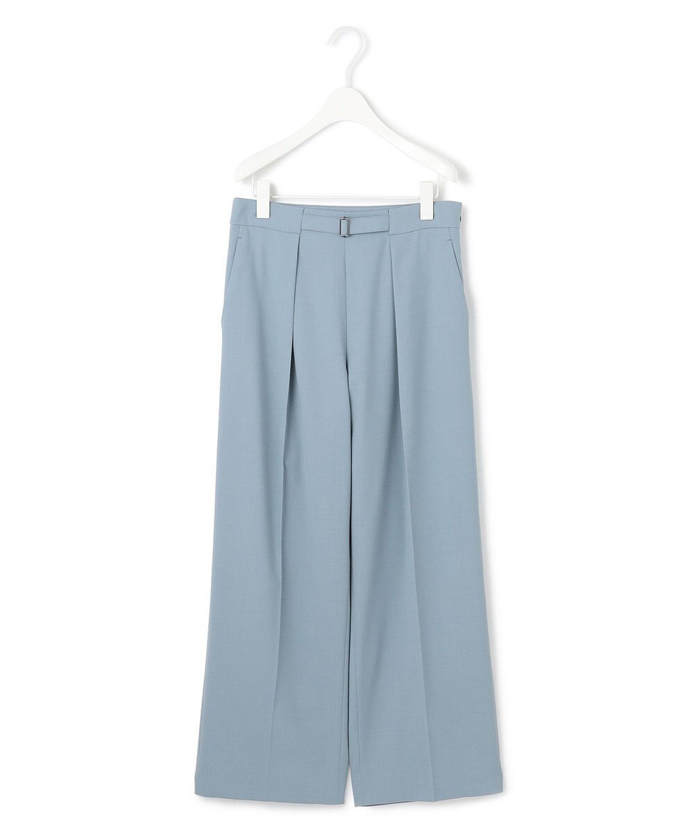 ICB 【洗える】ウール2WAYストレッチ ワイドストレートパンツ 