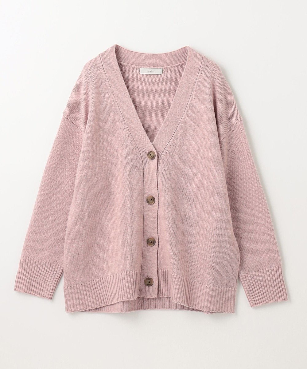 ANY 【洗濯機可】ラムウールVネック カーディガン 