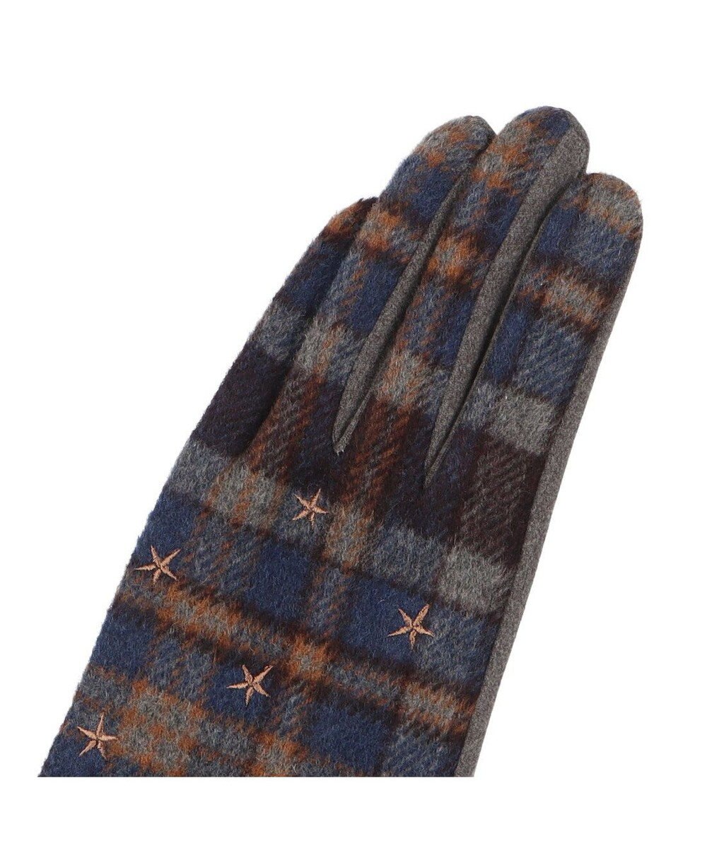 UNBILLION カシュネ cache nez / スター刺繍チェック手袋 