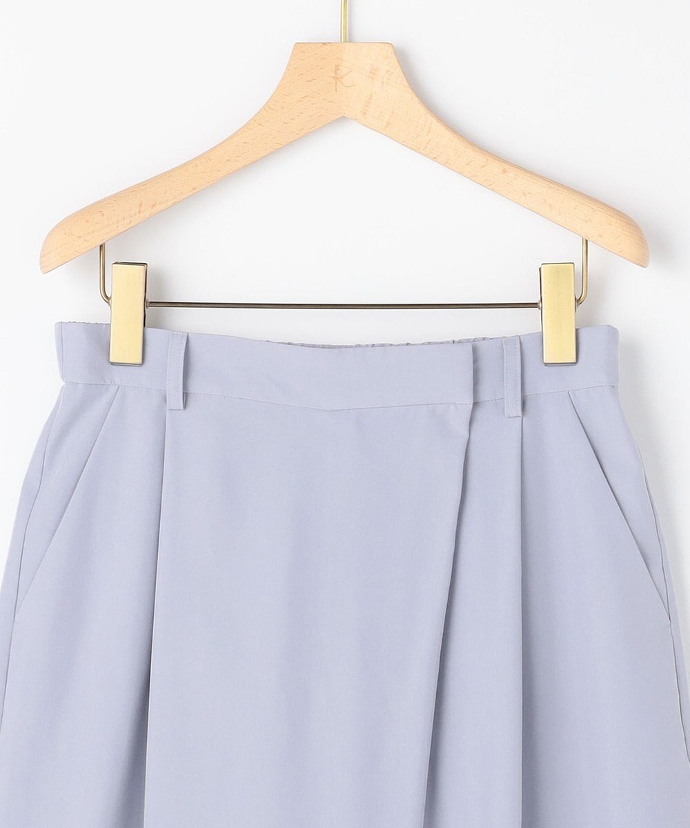 組曲 【先行予約】スムースクロス ラップ見えワイドパンツ 