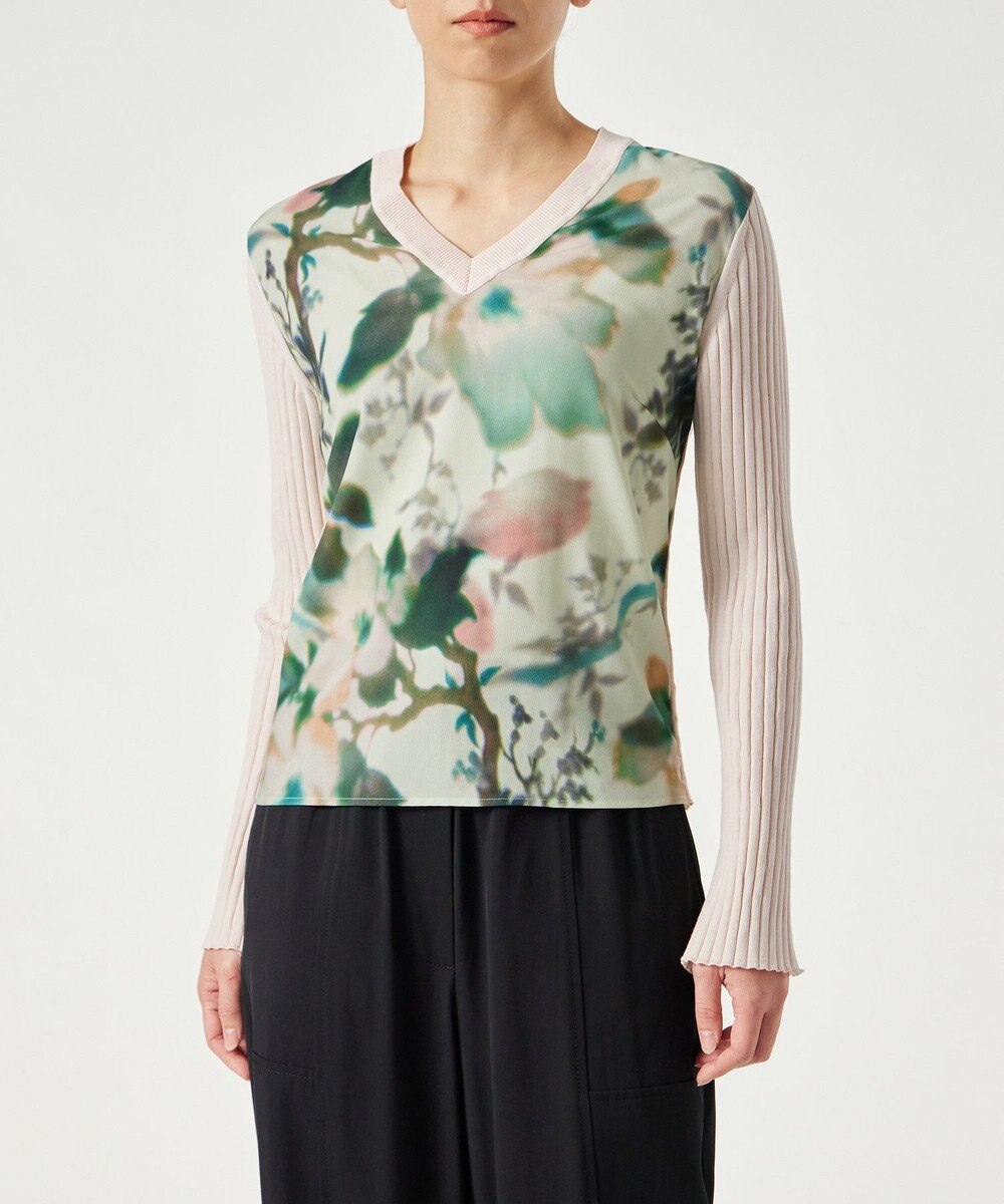 Paul Smith 【洗える】Lens Blur Botanical コンビ ニット 