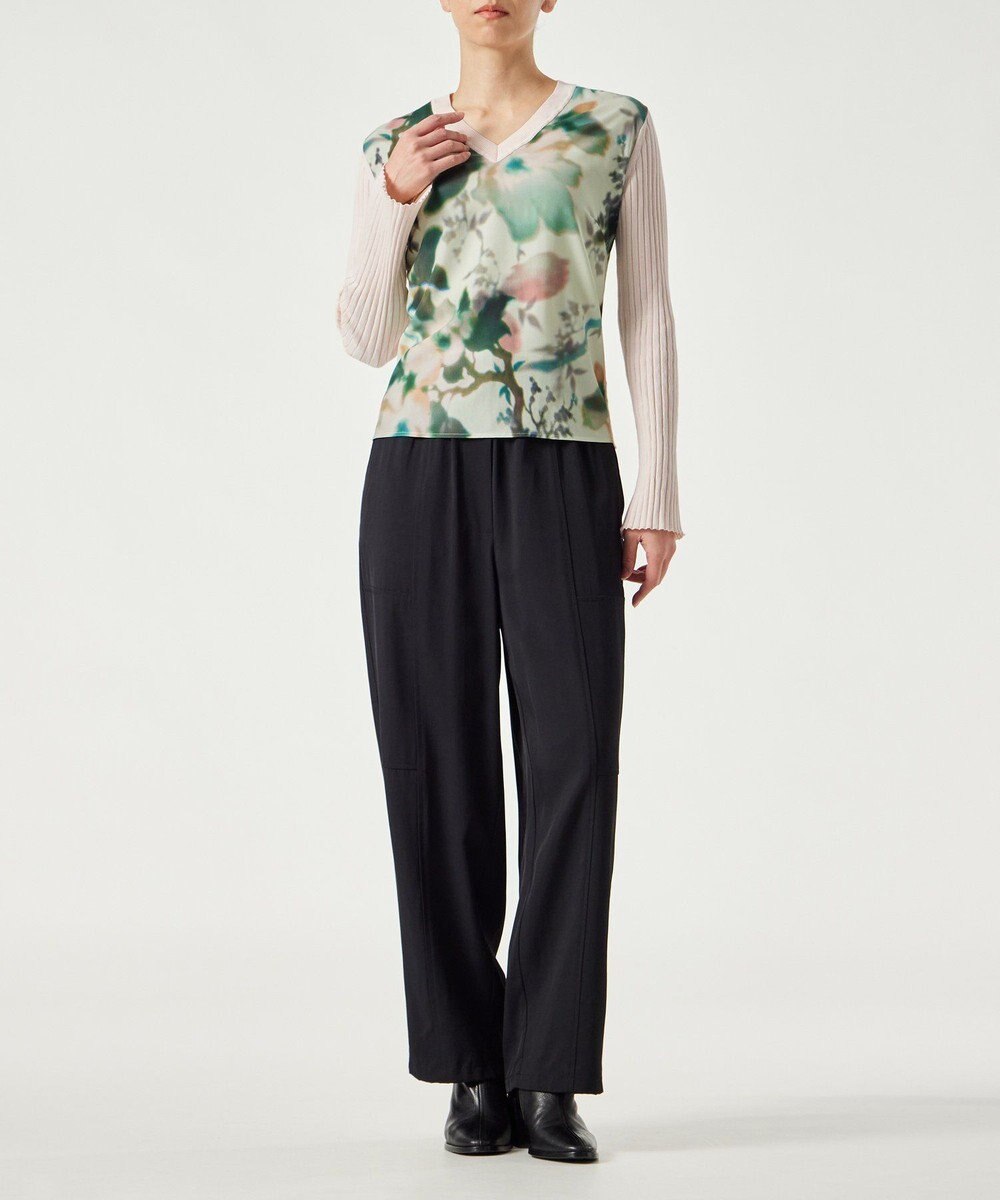 Paul Smith 【洗える】Lens Blur Botanical コンビ ニット 