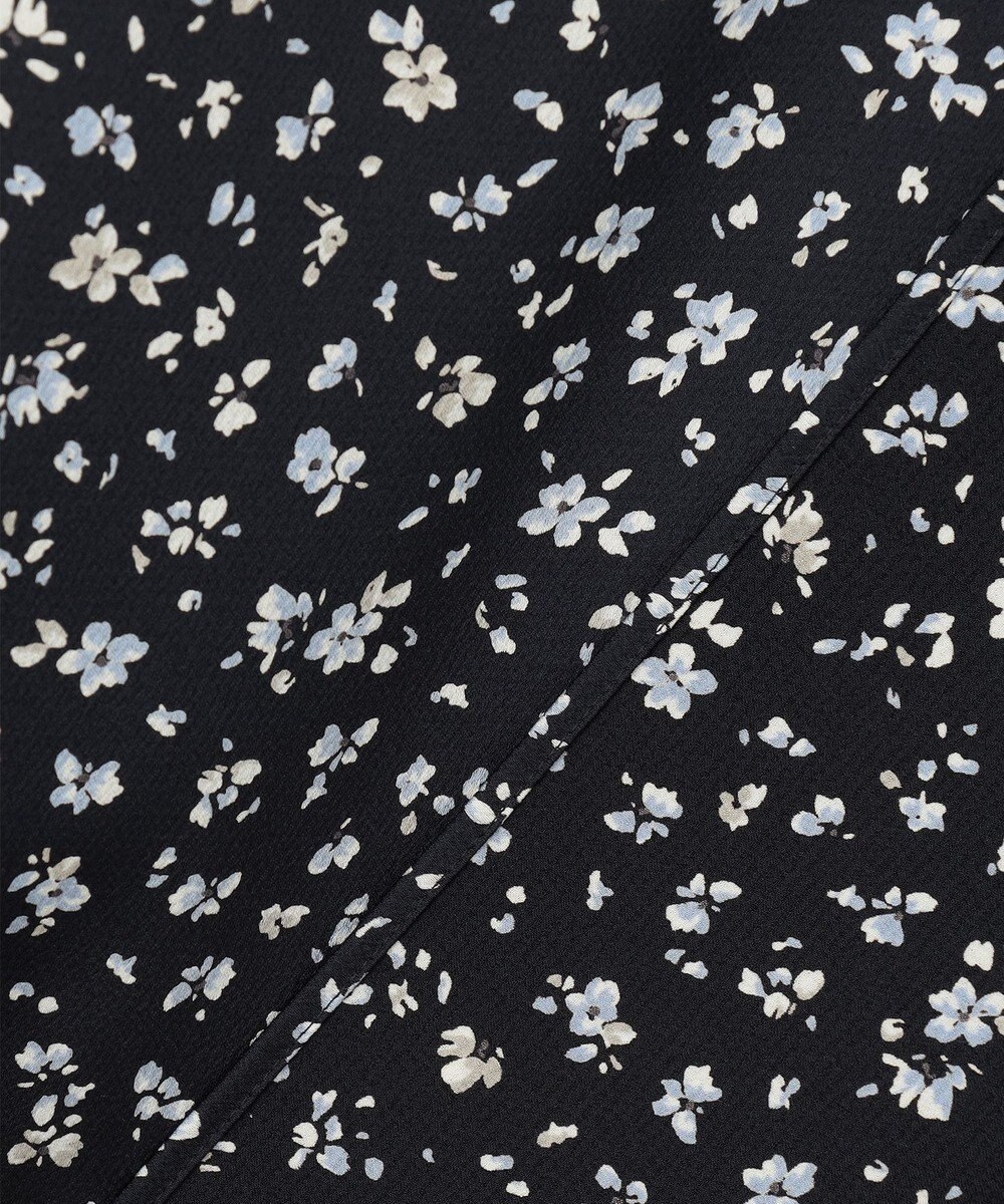 J.PRESS LADIES L 【洗える】スパンウェーブフラワープリント ブラウス 