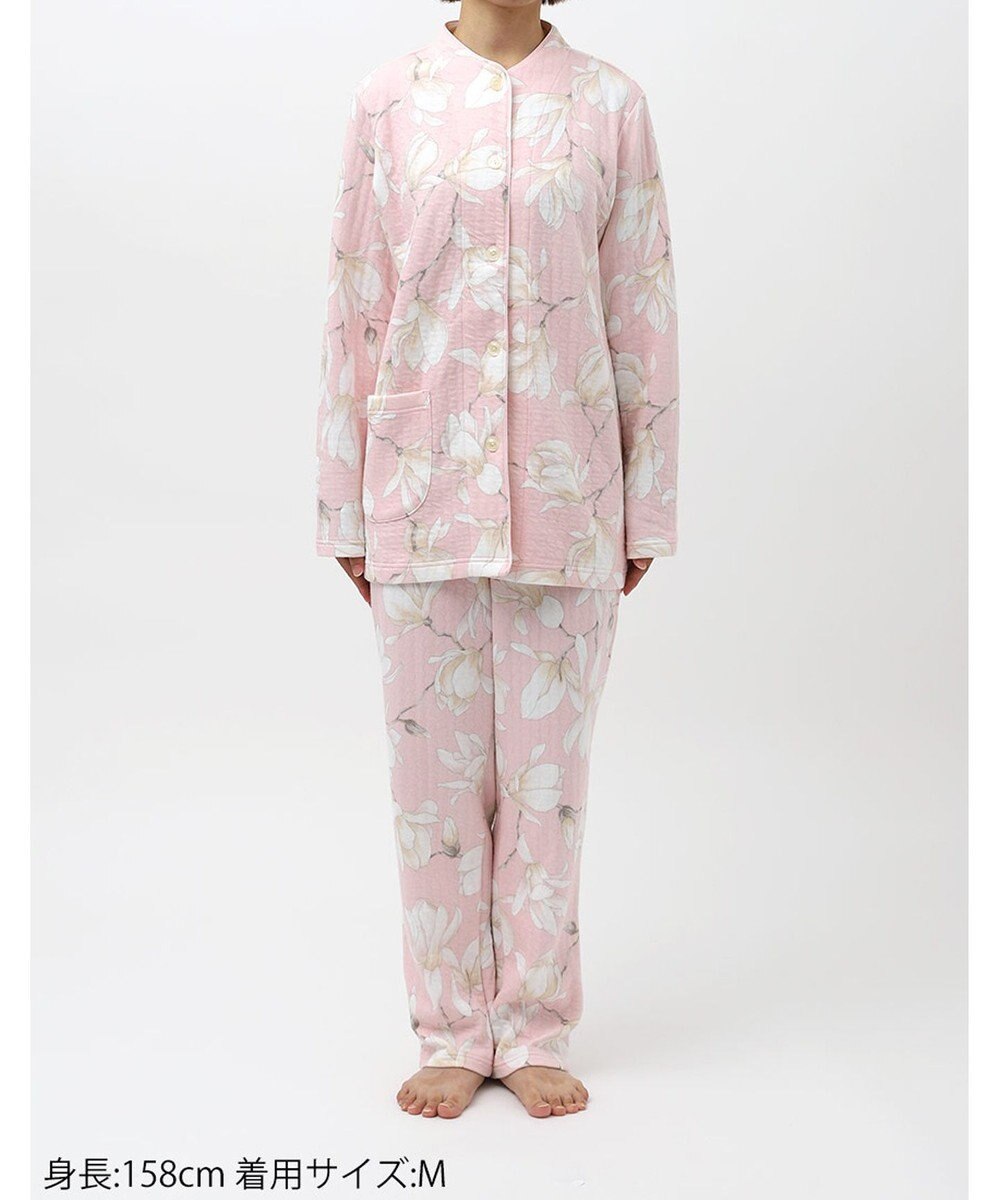 WACOAL パジャマ 長袖 長ズボン 綿混(本体) あったか レディース WDW438 /ワコール 