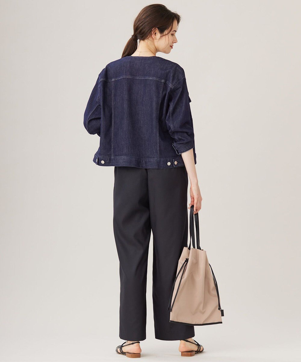 自由区 L 【ご好評につき追加生産・洗える】USUKARU DENIM ノーカラージャケット 