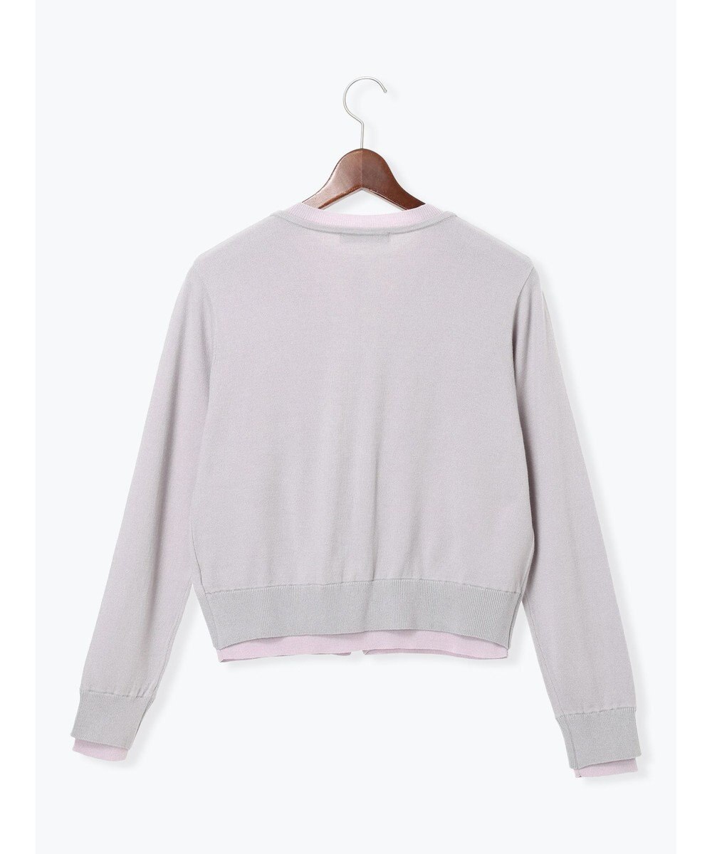 Te chichi 配色レイヤードカーディガン 