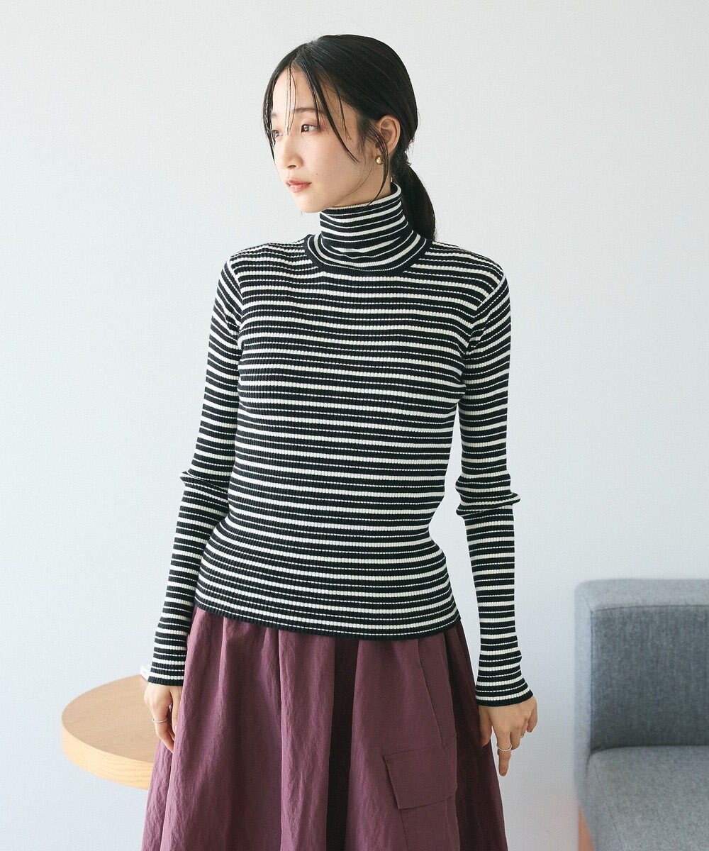 CRAFT STANDARD BOUTIQUE 洗える/とてもちリブタートルネックニットプルオーバー/24AW 