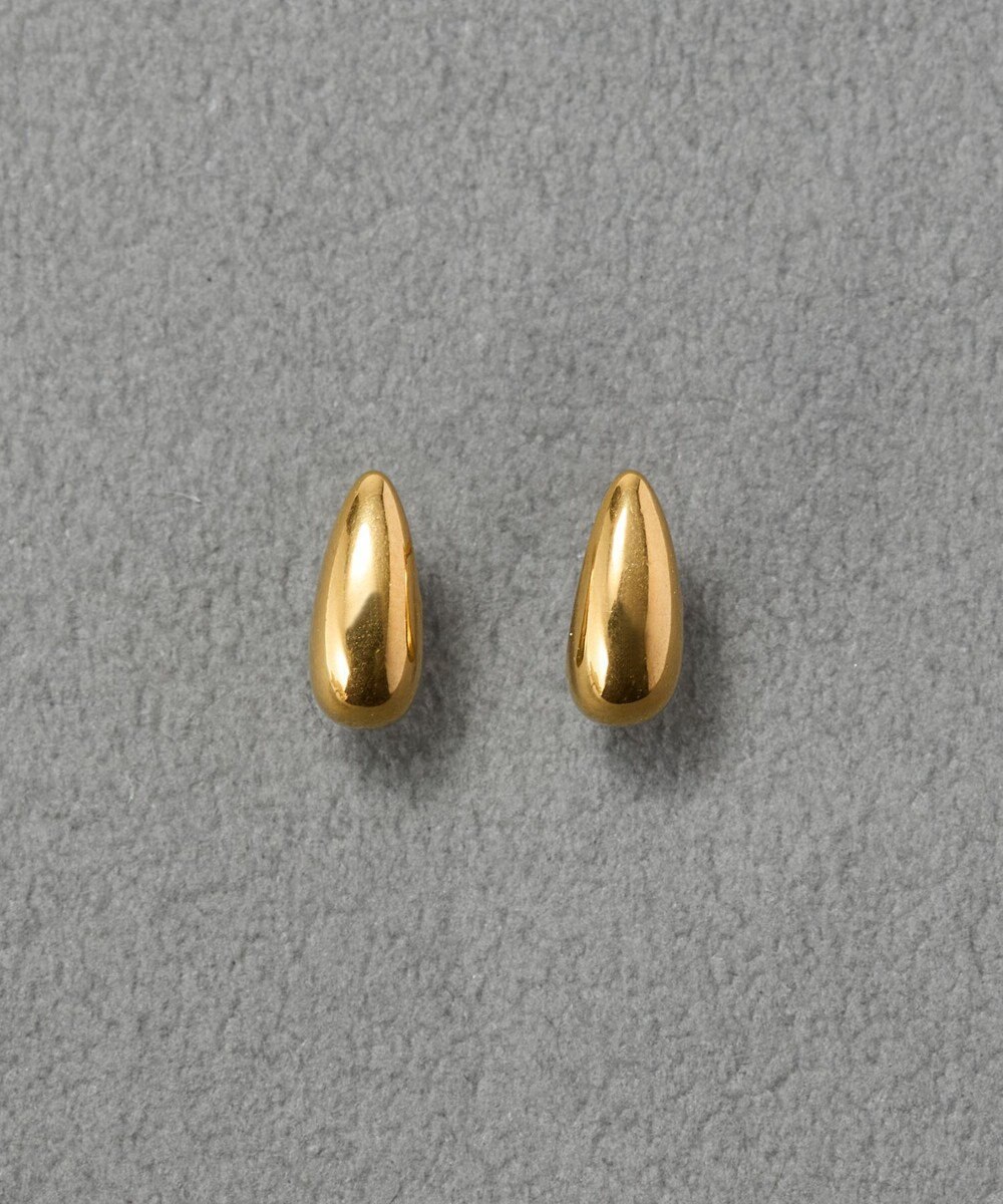 Phoebe 【金属アレルギー対応】ドロップハーフフープミニピアス　ゴールド/サージカルステンレス 