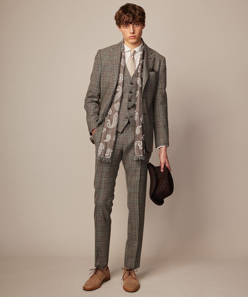 JOSEPH ABBOUD 【ナチュラルな風合い】ラフィアメランジハット 