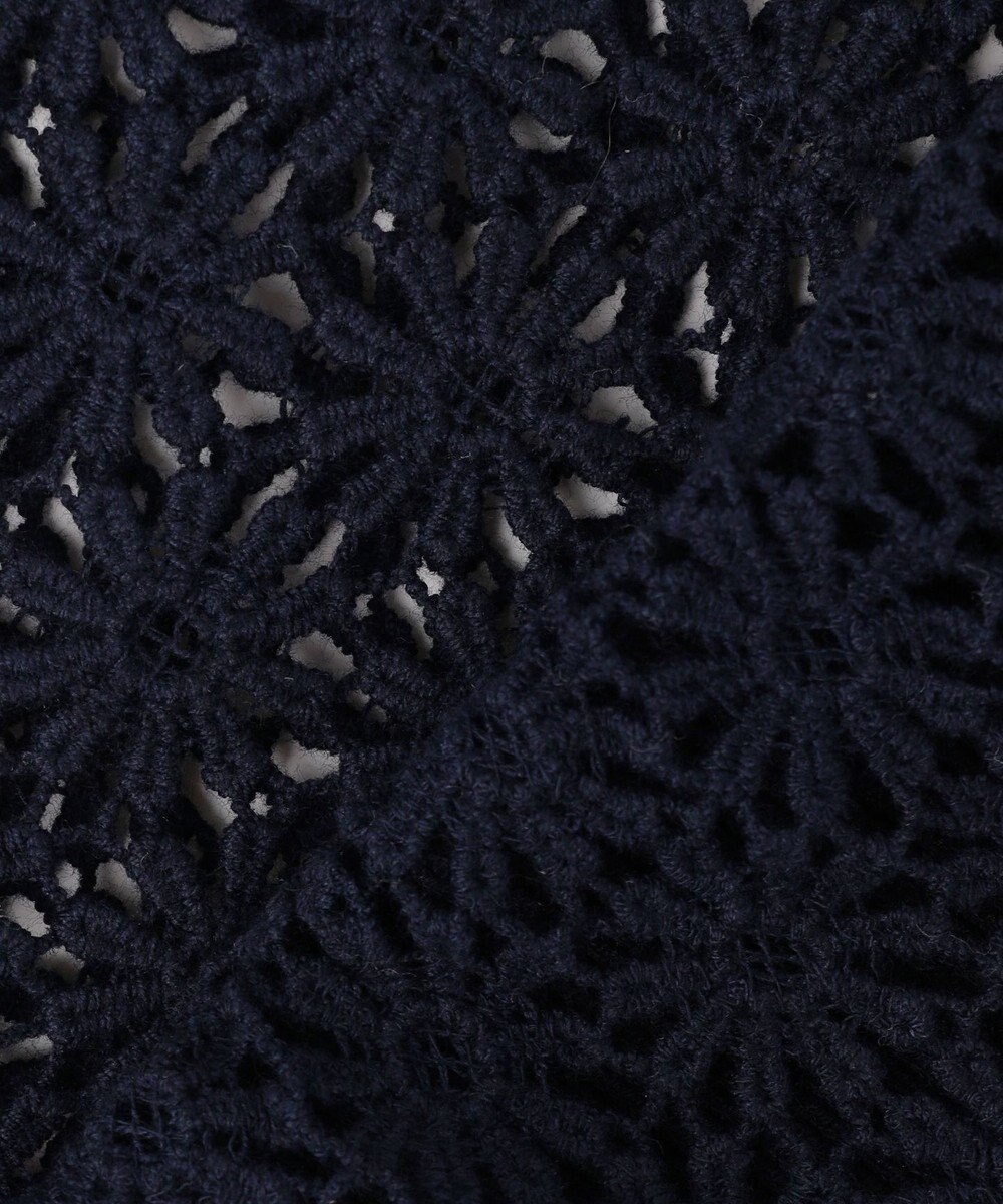 組曲 【先行予約・前後着用可】コットンフラワーレーシー カーディガン 