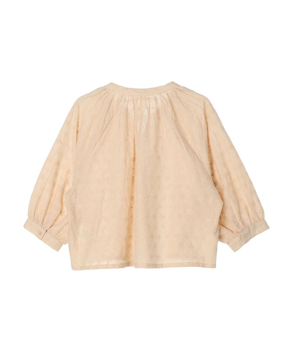 earth music&ecology 刺繍ギャザーブラウス 