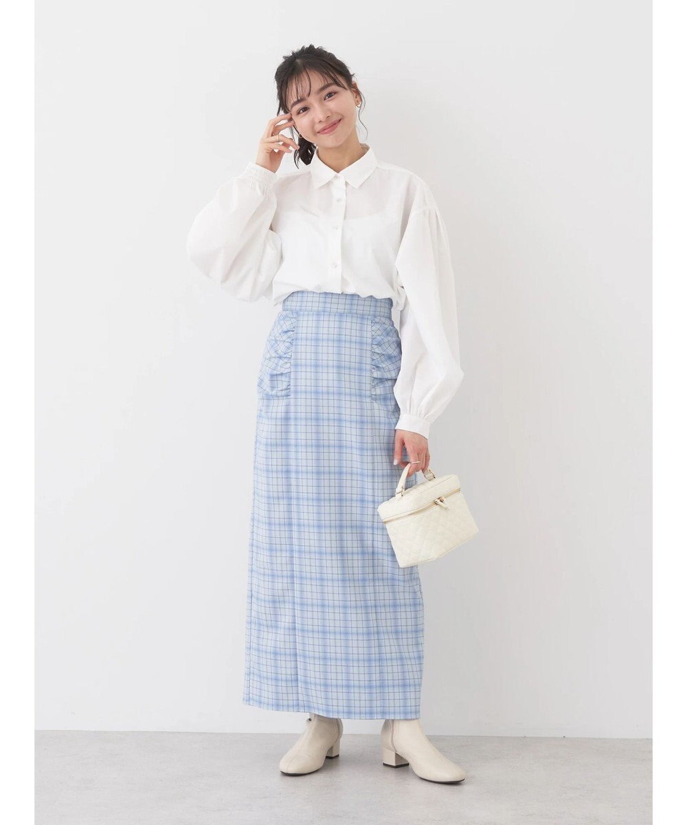 earth music&ecology 袖タックブラウス 